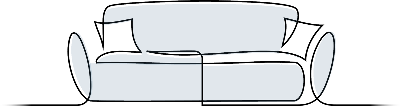 illustration of NYC psychotherapy sofa couch in freehand style